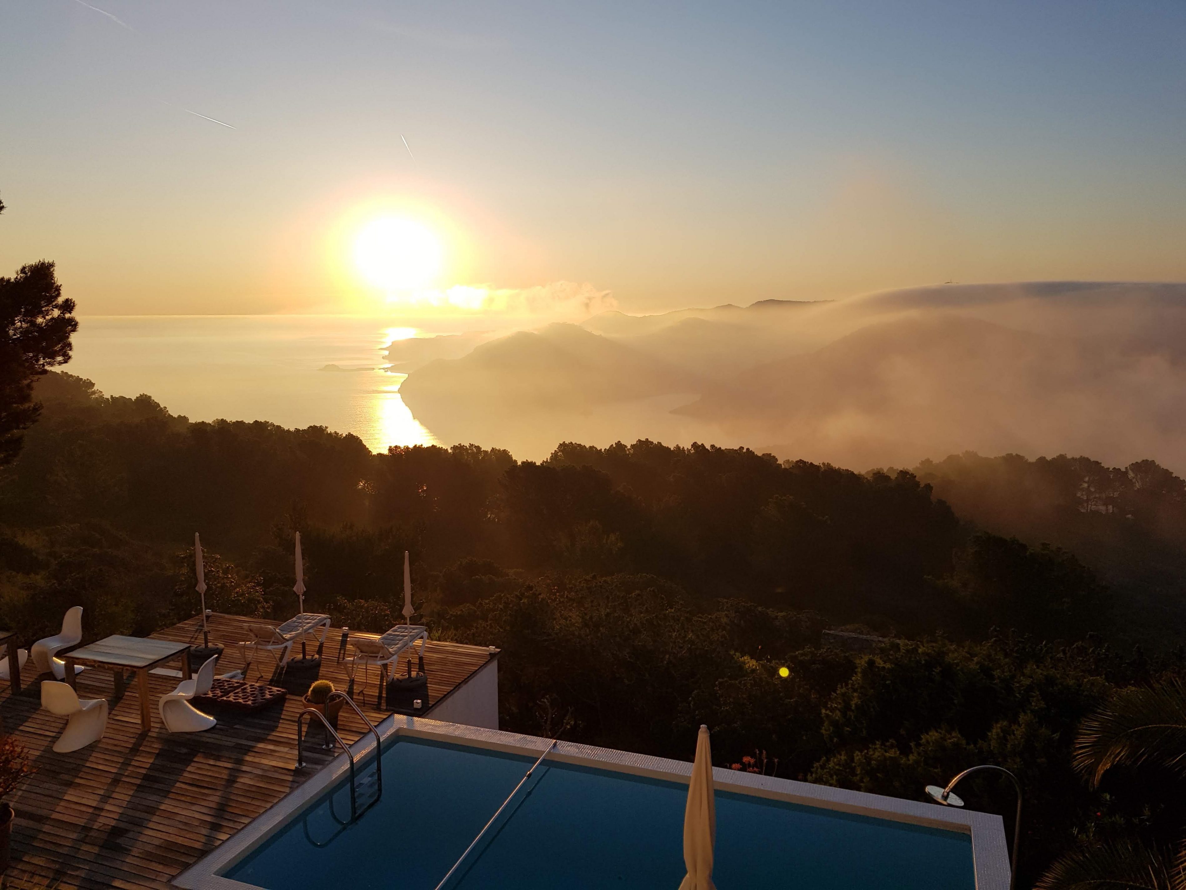 Villa sunrise view